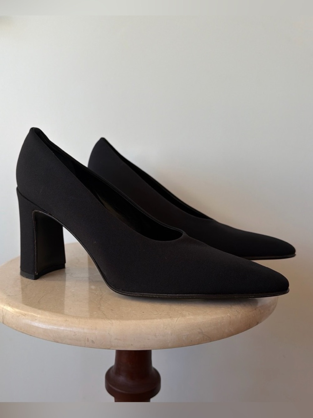 Vintage Via Spiga Italian Pointed-Toe Chunky Heel Pumps | Made in Italy